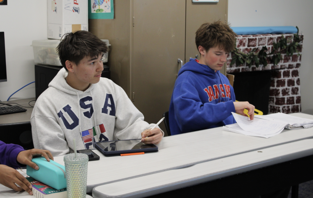 Senior Marcus Kane in class 
